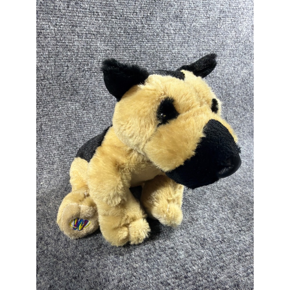 Webkinz German Shepherd Plush Ganz HM146 Tan Black Stuffed Animal Dog